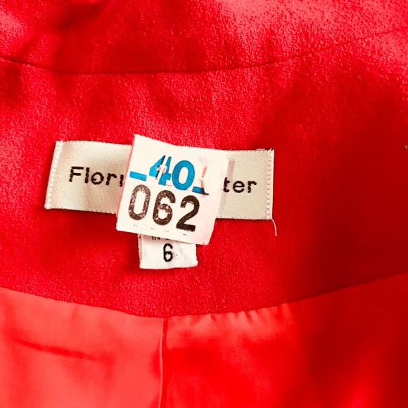 FLORINE WACHTER RED WOOL VEST GOLD BUTTONS SIZE 6 - Picture 5 of 8